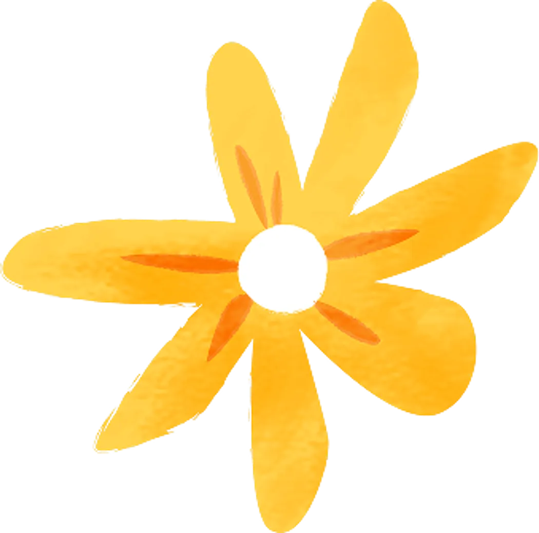 Gelbe Blumen-Illustration als Symbol für das ZinsPocket.