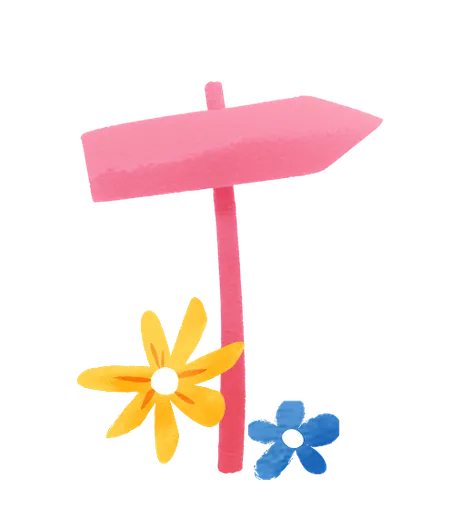 Illustration eines Wegweisers – die Entscheidung zwischen Sparen und Investieren.